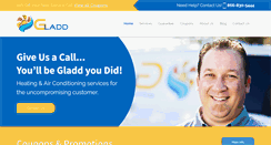 Desktop Screenshot of gladdhvac.com
